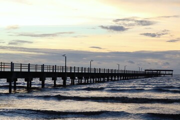 sunset on the pier