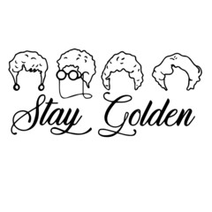 stay golden logo inspirational quotes typography lettering design