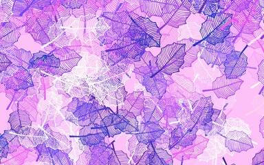 Light Pink, Yellow vector natural pattern with leaves.