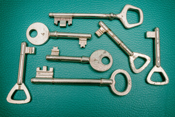 clés de porte sur fond vert
