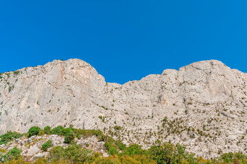 Fototapeta na wymiar Stone mountains in Crimea against the sky