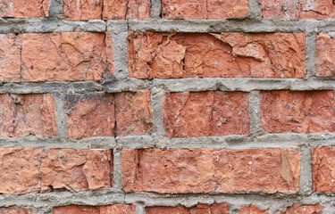 Old brickwork that is collapsing.