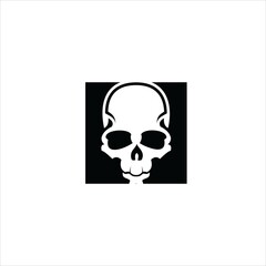 skull logo vector abstract template