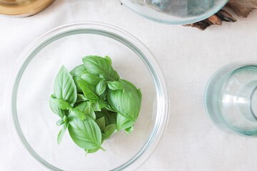 fresh spinach leaves