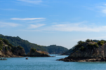 Fototapeta premium Landscape of Sensui-jima Island in Tomonoura of Fukuyama City, Seto Inland Sea
