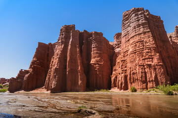 rock walls by the river