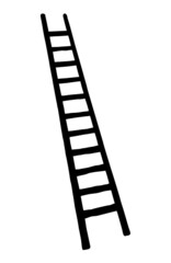 Vector drawing of high ladder