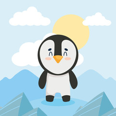 baby penguin poster