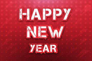 Happy New Year Editable Text Effect Design template
