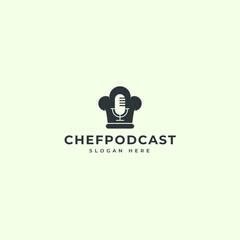 Chef hat of Podcast logo design