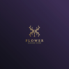 Obraz na płótnie Canvas Luxury Abstract Flower Nature Logo design