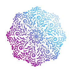 Vector ornate ornament. Element for design in modern colors. Hand drawn. Concept meditation and relax.	
