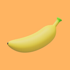banana 3d illustration
