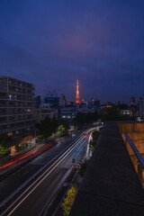 六本木ヒルズから見た東京タワー夜景