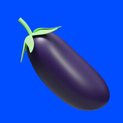 eggplant 3d illustration