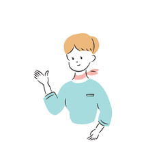 ビジネスウーマン上半身