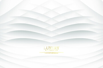 Fototapeta premium Elegant white background with shiny lines. Modern luxury design
