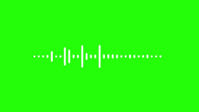 Vox Audio Line Wave Form Visualization Effect on Green Background
