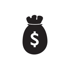 Simple money bag dollar sack logo design