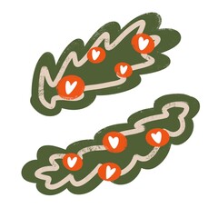 christmas tree with hearts