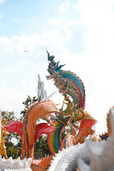 Fototapeta na wymiar chinese dragon statue in temple