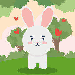 white rabbit poster