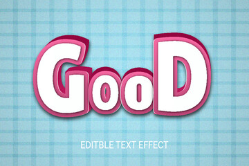 wow red colorful Editable Text Effect Design template