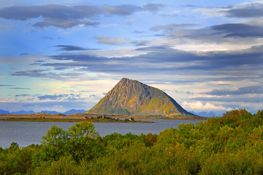Gimsoy (Gims&oslash;y) island in Lofoten archipelago, Nordland county, Norway 