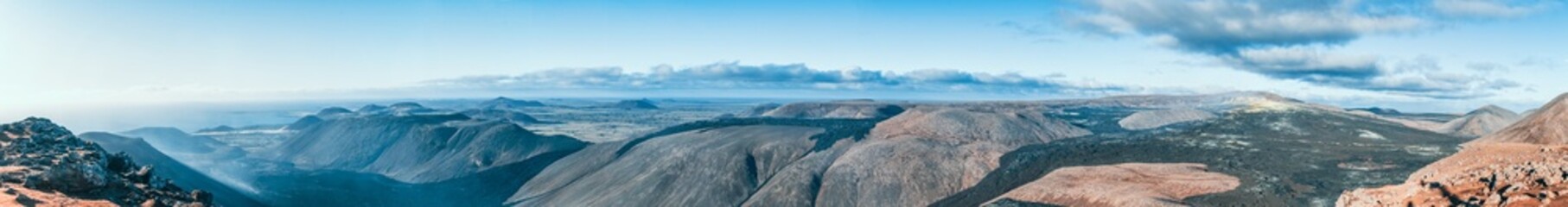 Fototapeta na wymiar Fagradalsfjall Vulkan Panorama