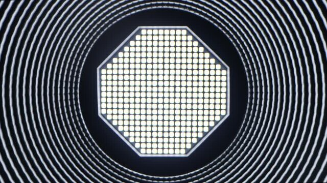 close-up of LED lighting source