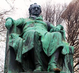 Vienna. Austria. 30 February 2020. Monument to the legendary German poet and writer Johann Wolfgang...