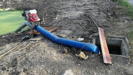Water Pump, Portability, Groundwater, Blue, Construction Site