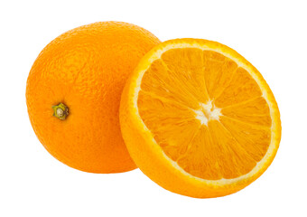 Orange isolated on white background. Detail for design.