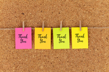 Thank You Message on the Note Board.
