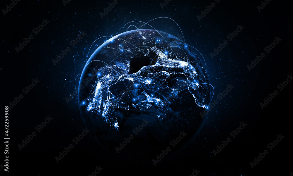 Poster new generation of communications technology.metaverse technology.global social network.virtual inter