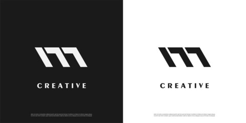 Obraz premium letter M logo sport design, Minimalist M initial based vector icon