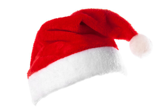 Red Christmas hat isolated on white background