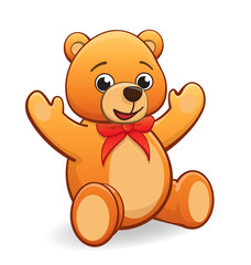 simple classic cute friendly teddy bear
