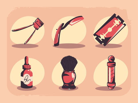 six barber items