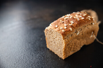 oat bread cereals bran wheat no yeast useful supplements durum meal snack on the table copy space food background