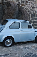 Italy: Detail of Old Italian Car.
