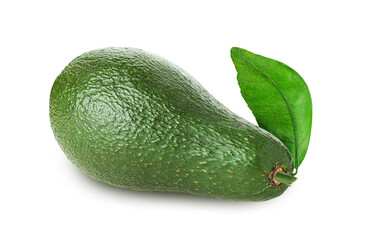 Avocado with green leaf