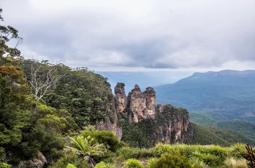 Cercles muraux Trois sœurs Three Sisters sind eine Felsformation in den Blue Mountains von New South Wales, Australien. T