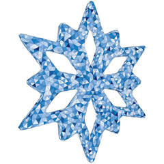 Polygonal snowflake. Vector illustration