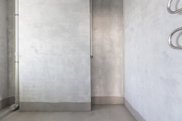 interior of the apartment without decoration in gray colors