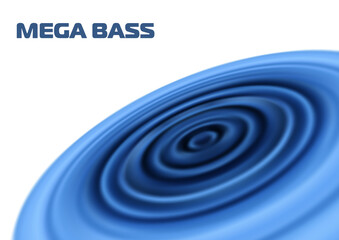 Low-frequency dynamic pulsating membrane. Vector graphics