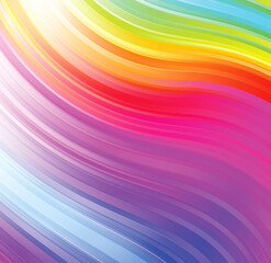 Abstract bright background with multicolored wavy stripes