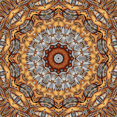 3d effect - abstract polygonal mandala style graphic 