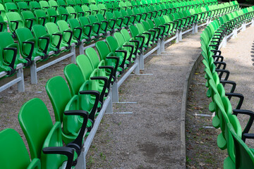 rows of seats in stadium