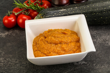 Vegetarian cuisine - Zucchini puree with herbs